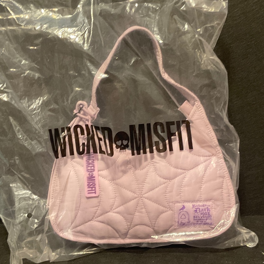 Lavender Quilted Shoulder Bag